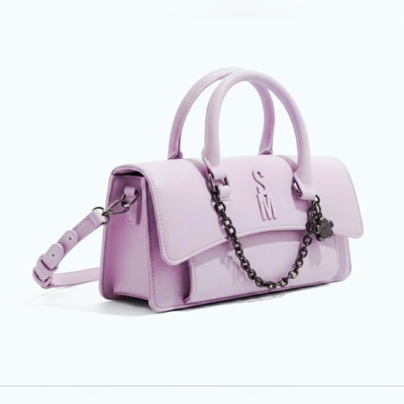 Steve Madden Galactic Lilac Compact Handbag With Chain Accent - Picture 4 of 13